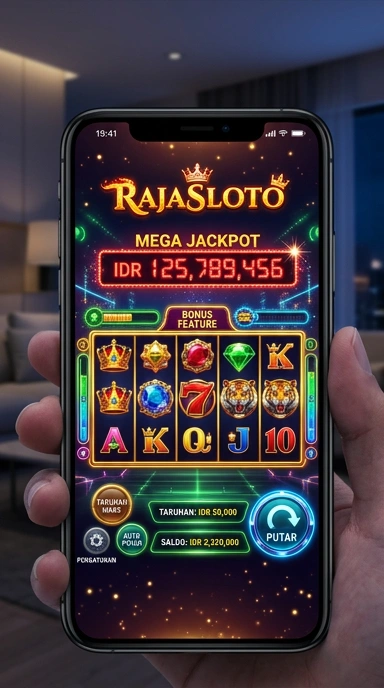 Tampilan utama aplikasi rajasloto yang intuitif dan user-friendly.